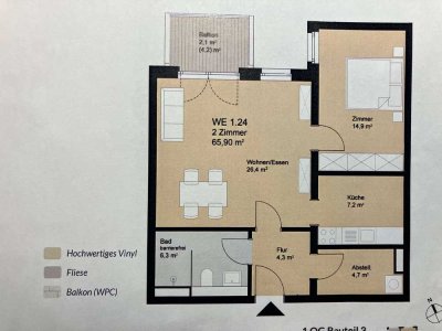 tolle 2-Zimmerwohnung ab 1.August