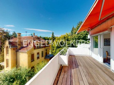 Sonnenverwöhnte Vier-Zimmer-Wohnung mit riesiger Terrasse und Traumblick in das Nerotal