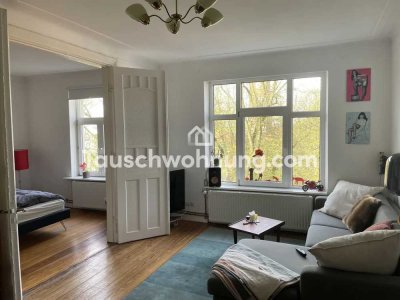 Tauschwohnung: 3 Zimmer über den Dächern mit Blick ins Grüne und Elbe