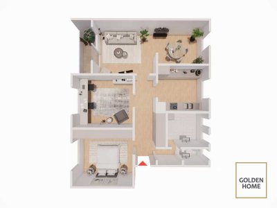 Lichtdurchflutete Wohnung mit Balkon und Garage