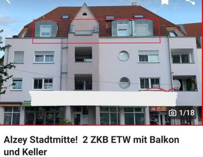 Schöne, helle 2 Zimmer Dachgeschosswohnung im Zentrum von Alzey