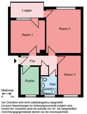 Schöne 3-Zimmer-Wohnung mit Balkon in grüner Lage