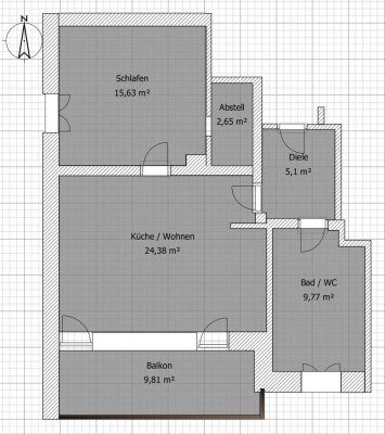 Attraktive und gepflegte 2-Raum-Wohnung mit EBK in Deggendorf
