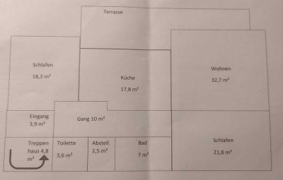 3,5-Raum-EG-Wohnung mit EBK, Terrasse und Garten in Aichach-OT