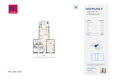 Charmante 2- Zimmerwohnung mit Balkon