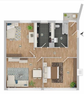 Frisch renovierte 3-Zimmer-Wohnung in zentraler Lage – Durlacherstraße 1x, 72172 Pforzheim