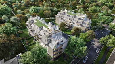 AM HAIN - Ruhiger Rückzug im 19. – 4 Zimmer, 5 Terrassen &amp; architektonische Klarheit
