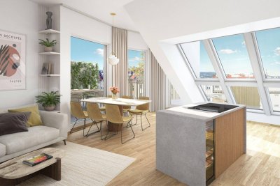 „Licht. Freiheit. Rückzug. – 3 Meter Raumhöhe &amp; private Dachterrasse nahe Yppenplatz – Wohnen, das inspiriert“
