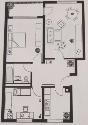 Renovierte Mietwohnung mit Loggia, Keller und Aufzug inkl. eigenem Parkplatz direkt vor der Haustür