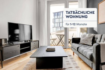 Traumblick über Wien, Belview Tower mit Gym, Wellness &amp; Lounge, 2 Zimmer + Balkon, 14. Stock, U-Bahn (VIE74)