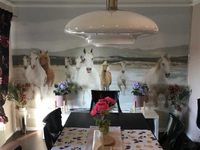 4,5-Zimmer (104+70 m²) zu 90% möbliert Wohnung mit Balkon, Garten, Garage in Ostfildern