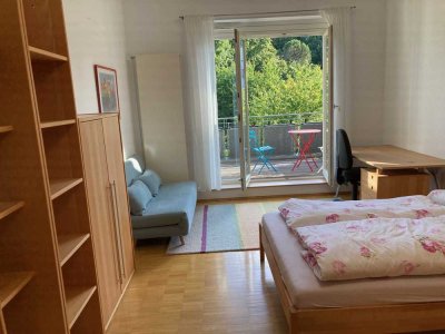 Vollmöblierte  1-Zimmer-Dachgeschosswohnung mit Einbauküche in Esslingen am Neckar