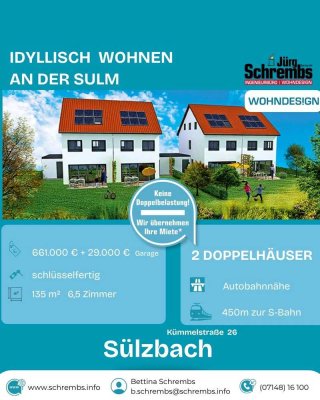 Idyllisch | Doppelhaushälfte |  132m² | SCHLÜSSELFERTIG | Haus 1