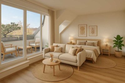 Charmante Dachgeschosswohnung mit Loggia & TG-Stellplatz – Nähe Isar & Flaucher