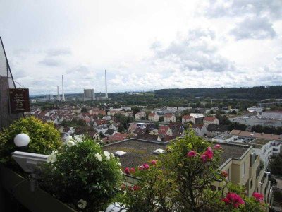 Esslingen Zell schöne 3 Zi WGH im Terrassenhaus, 94qm, Dachterr, TG, Aufzug
