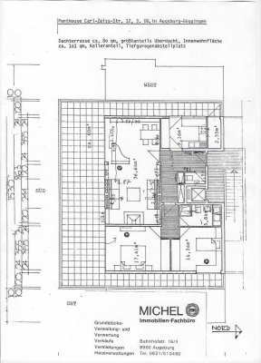 Schöne, helle 3-Zimmer-Penthouse-Wohnung