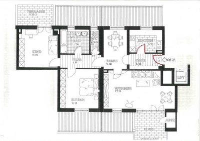 Elegante 4-Zimmer Wohnung im 5. OG mit Balkon in Augsburg-Innenstadt