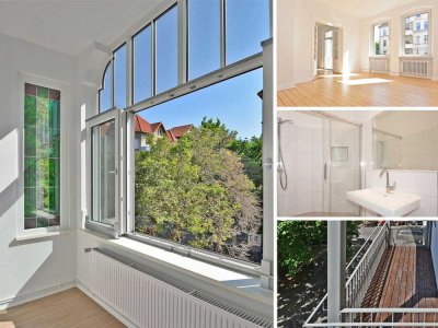 BESICHT. 11.+12.10. ab 13 h, TOP-Altbau-Jugendstil-Whg., vollst. san. 2020, gr. Blk., Wi.gart, Stuck