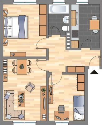 3-Zimmer-Wohnung in Wilhelmshaven City