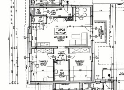 Geförderte 3-Zimmer Wohnung | ca. 76 m² | Dachgeschoss | Balkon