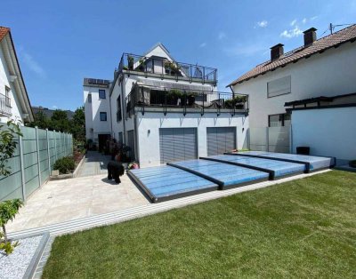 Traumhaus - Mehrfamilienhaus mit moderner Ausstattung, Pool, Sauna, sonnigem Garten und Balkon!