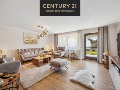 Moderne 3-Zimmer-Erdgeschosswohnung in Eggstätt mit großzügiger Süd-Terrasse, Garten und Garage