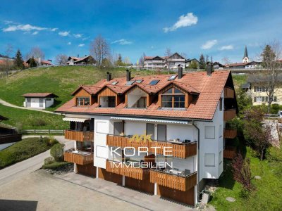 Zuhause im Allgäu - Charmante 124 m² Maisonette-Wohnung mit Hochgratblick in Oberstaufen