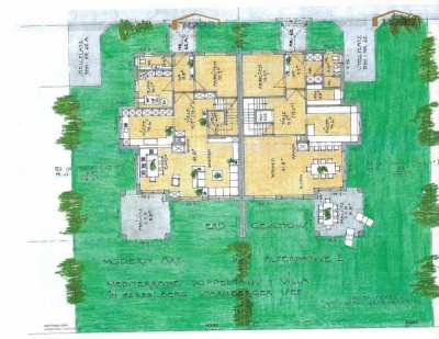 Modern Art - Mediterrane - Doppelhaus - Villa