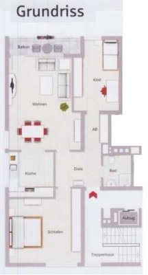 3-Zi-Whg mit Balkon in Heiligkreuz (Erstbezug nach Renovierung)