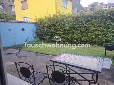 Tauschwohnung: Tausche 2-Zimmer Wohnung mit Garten gegen größere Wohnung