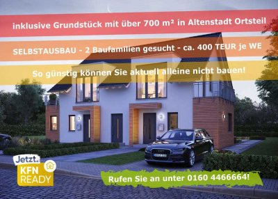 � GÜNSTIGER geht nicht! � Doppelhaus mit 280 m² �� als Effizienzhaus zum Selbstausbau!