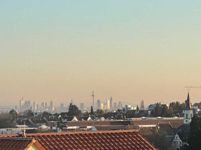 Traumhafte Penthouse-Wohnung mit gr. Dachterrasse u. genialem Blick auf Frankfurts Skyline u. Taunus