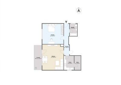 Schöne 2-Zimmer-Terrassenwohnung mit Terrasse und EBK in Lichtenstein