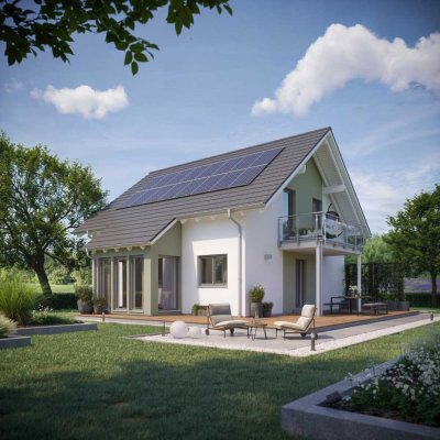 "Bauen, fördern, sparen - mit Bien-Zenker zur eigenen PV-Anlage."