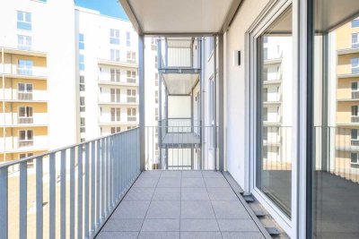 Helle Etagenwohnung mit Balkon, moderner Einbauküche und TG-Stellplatz im Neubau-Quartier FRANKY