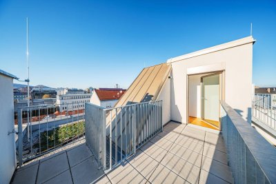 HOCH HINAUS &gt;&gt; großzügig Wohnen im 2. Dachgeschoss &gt;&gt; Dachterrasse mit Wien-Blick &gt;&gt;