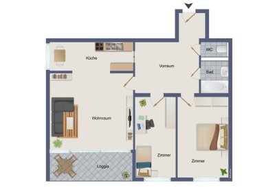 Moderne 3-Zimmer-Wohnung mit Loggia in Wels – Ihr neues Zuhause für 198.000 €!