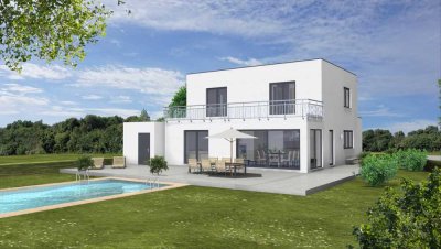 Düsseldorf,  ruhige Südlage, freistehende exclusive Villa im Bauhausstil