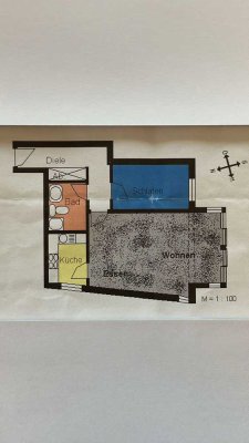 2-Zimmer-Wohnung , Mörikestr.31, Tübingen, 46m2