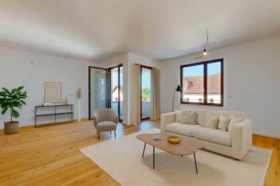 Hochwertige Drei-Zimmer-Etagenwohnung mit Loggia und Balkon