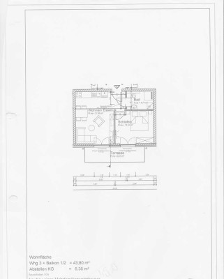 Moderne 1 Zimmer Single Wohnung mit großer Terrasse + Aufzug + PKW Stellplatz