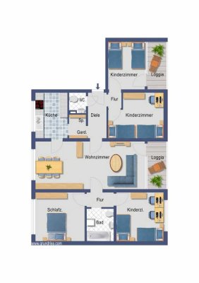 Provisionsfreie 5-Zimmer-Wohnung mit Balkon und TG-Stellplatz - frei ab 01.09.