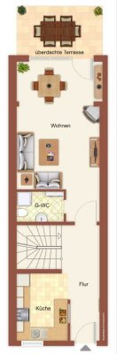 Charmantes Reihenmittelhaus mit Garten, Sauna & Kamin in Schlagsdorf