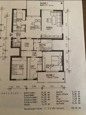 1100 € - 126 m² - 5.0 Zi., sehr ruhige Umgebung
