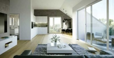 Helle 2-Zimmer-Dachgeschosswohnung mit Dachloggia und Premium-Küche