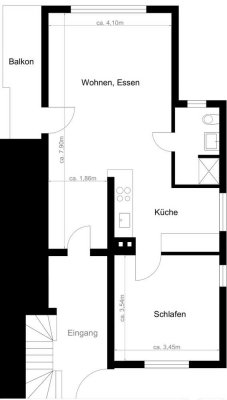 Erstbezug nach Sanierung: attraktive 2-Zimmer-Wohnung mit Einbauküche und Balkon in Hirrlingen