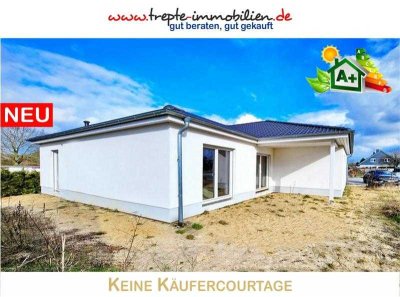 MASSIV-NEUBAU Energieeffizienzklasse A+ * großzügiger Winkelbungalow auf Traum-Grundstück !