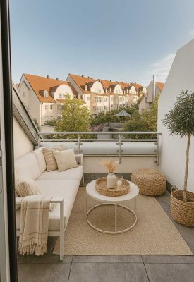 E-Auto zuhause laden? Moderne 3-Zimmer-Wohnung: Dachterrasse, EBK, Stellplatz & Ladestation