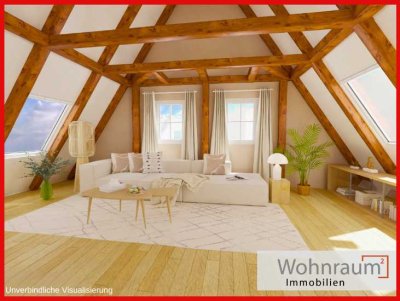 Denkmalgeschützte Maisonettewohnung mit Stil: Sichtfachwerk & Loggia in Schornbach
