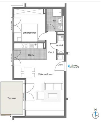 Exclusive 2-Zimmer Wohnung in Weinsberg mit Garage